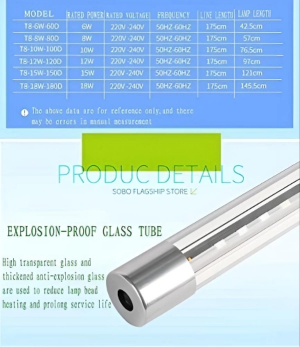 T8 Aquarium Light Discolour|Waterproof|Changeable Colour  - 57 Cm/ D-800