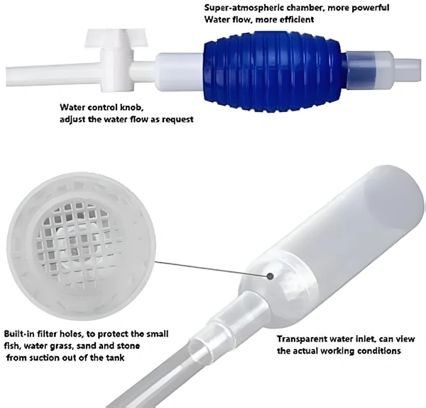 Aquarium Siphon Pipe 2M With Lock|Gravel Cleaner|Water Changer  - 2 Meter