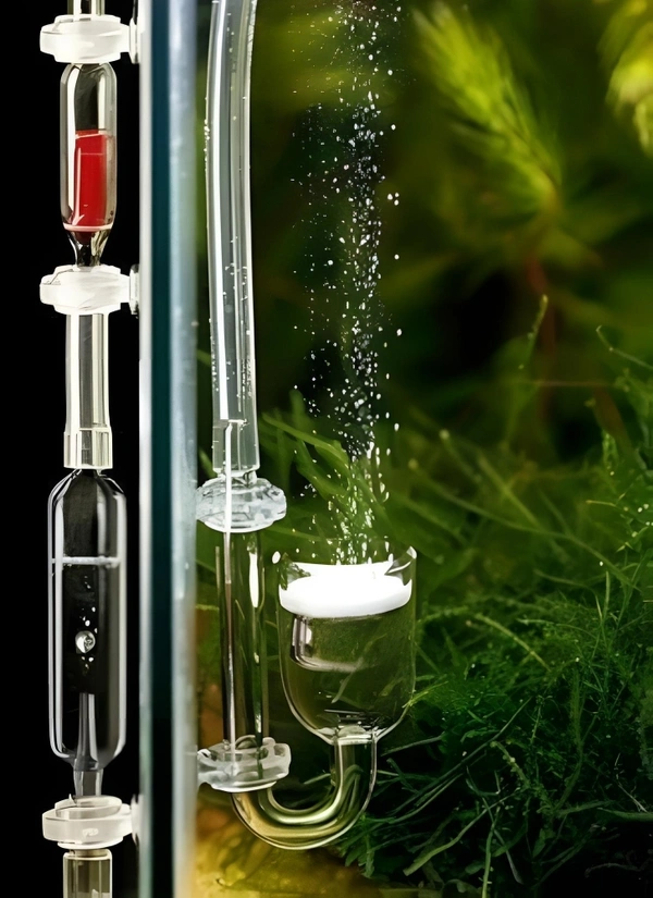 CO2 Bubble Counter With 2m Pipe, Suction Cup And Check Valve