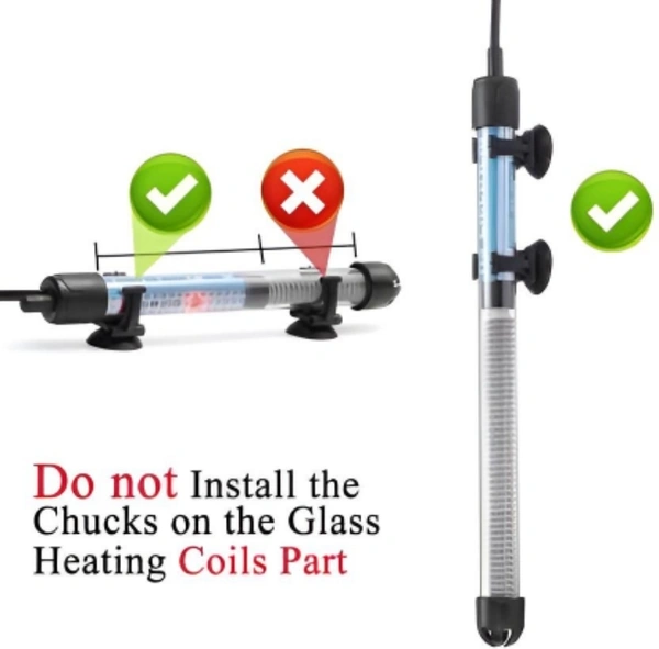 Aquarium Heater|Fully Submersible|Auto Cutt Off Facility|Adjustable Temperature With Indicator Light - 200 Watt