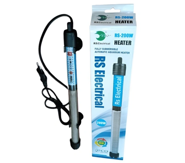 Aquarium Heater|Fully Submersible|Auto Cutt Off Facility|Adjustable Temperature With Indicator Light - 200 Watt