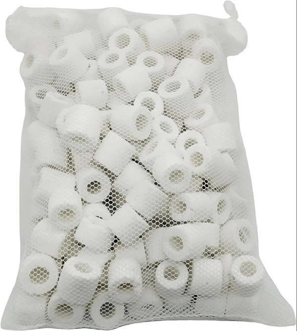 Ceramic Ring For Aquarium Filter Media Use|With Bag - 500 Gm