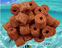 Red Ceramic Ring For Aquarium Filter Media Use - 250 Gm