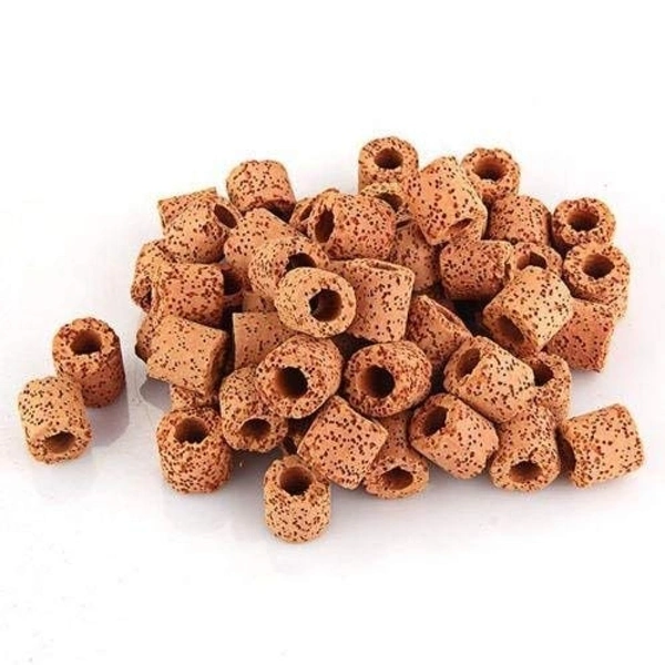 Red Ceramic Ring For Aquarium Filter Media Use - 500 Gm