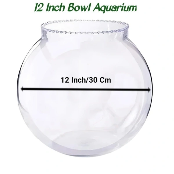 CrystalClear Serenity Glass Bowl Aquarium - 12 Inch / 15 Liter