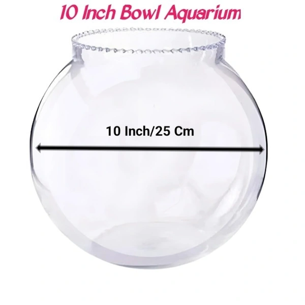CrystalClear Serenity Glass Bowl Aquarium - 10 Inch / 4.5 Liter