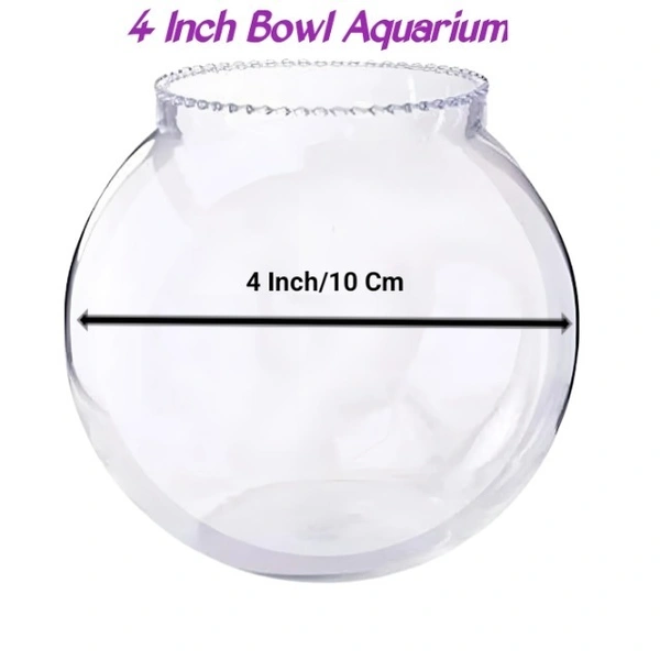 CrystalClear Serenity Glass Bowl Aquarium - 4 Inch / 0.25 Liter