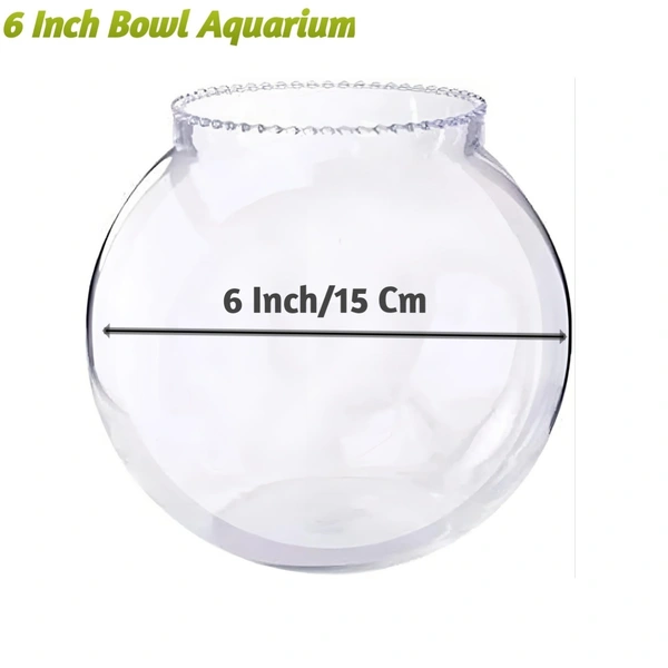 CrystalClear Serenity Glass Bowl Aquarium - 6 Inch / 1 Liter
