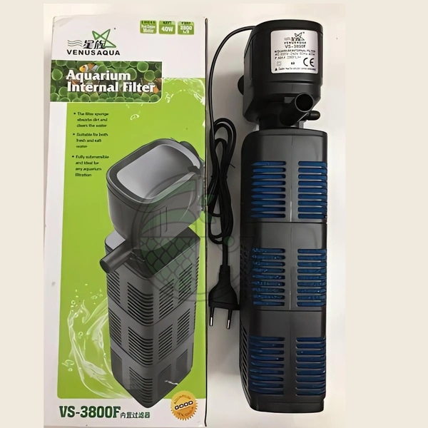 Venus Aqua VS-3800F With 3-Stage Filter Chamber | High Performance Aquarium Internal Filter – 40W, 2800 L/H - VS-3800F/3-Stage