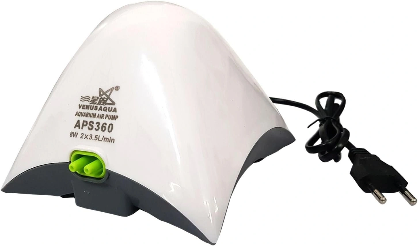 Venus Aqua APS360 Dual Outlet Aquarium Air Pump – 8W Silent