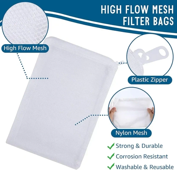 Filter Mesh Bag| 5 Bags| Filter Media Bag - 7 inch