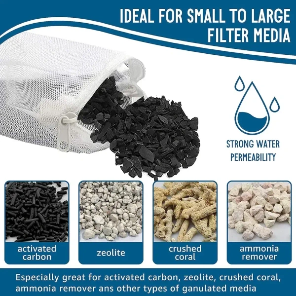 Filter Mesh Bag| 5 Bags| Filter Media Bag - 7 inch