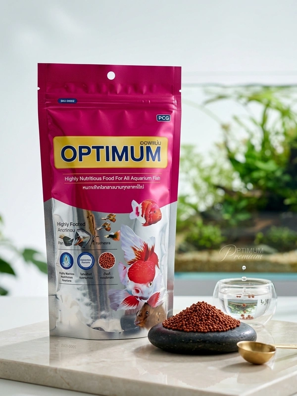 PCG Optimum Optimum Fish Food 100g – Premium Mini Pellet Feed for All Aquarium Fish - 100GM