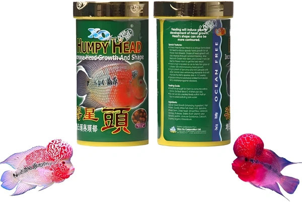 Humpy Head ( Original)100 Gm|Food For Flower Horn Fish|Increase Head Growth & Shape - 100 Gm