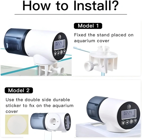 Digital Automatic Fish Feeder With LCD Display| Food Dispenser| Fixed Time Wise Fish Feeder