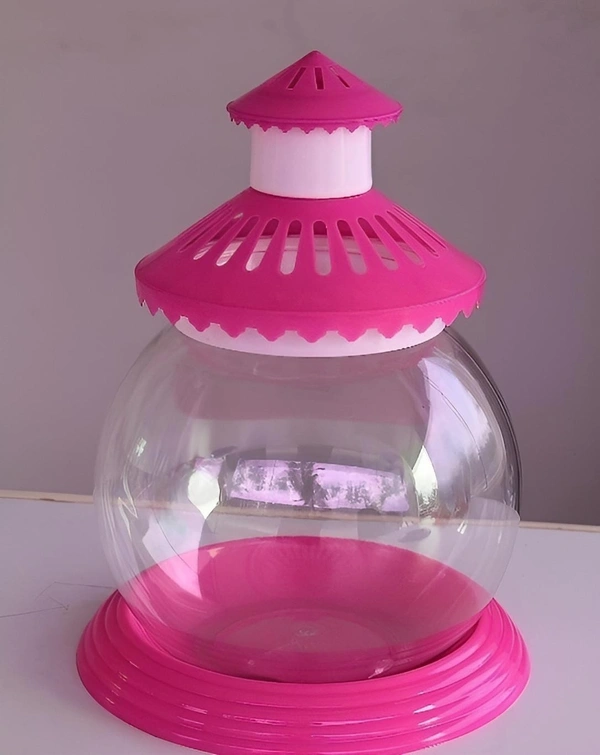 Glass Bowl Aquarium With Cover - 8 Inch / 2.5 Liter