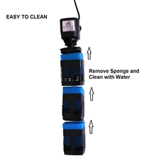 Venus Aqua VS-3800F With 3-Stage Filter Chamber | High Performance Aquarium Internal Filter – 40W, 2800 L/H - VS-3800F/3-Stage