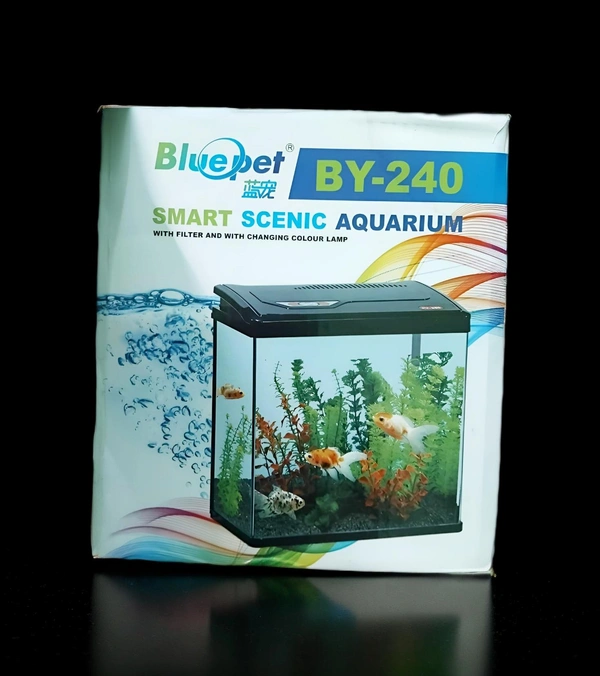 Blue Pet Bluepet BY-240 Smart Scenic Aquarium: All-in-One Fish Tank Kit with LED Light & Filter - BY 240