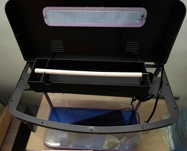 RS 480A 55L Curved Glass Aquarium with 6W LED Light & Built-in Top Filter – Stylish Fish Tank for Home & Office - 55 Litre, RS 480A