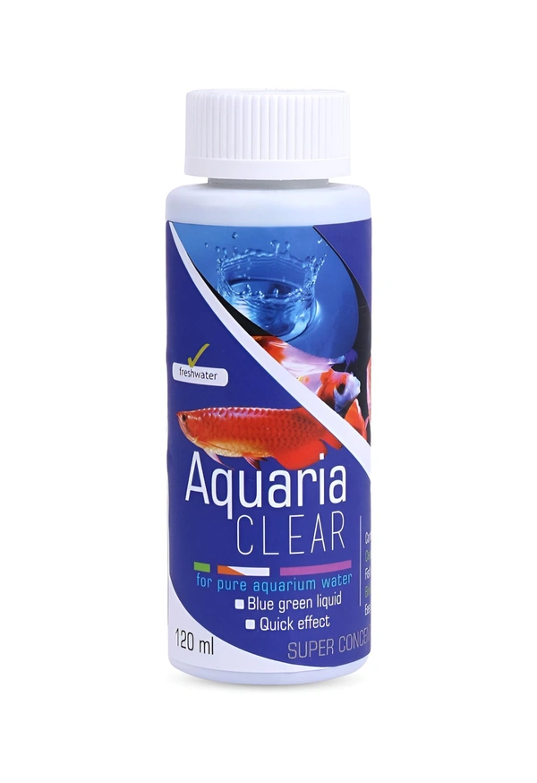 Aquatic Remedies Aquaria Clear Aquarium Water Conditioner Aquatic Remedies – 120ml | Quick Action, Blue-Green Liquid for Freshwater Aquariums - 120 ml