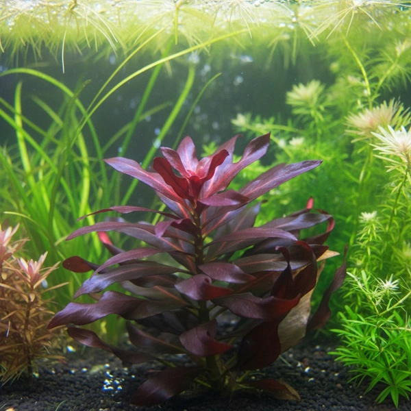 Aquarium Plant Ludwigia Glandulosa Red Aquarium Plant – Vibrant Red Stem Plant for Aquascaping - Stem, Red