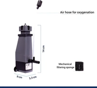 SunSun JY-02 Aquarium Surface Skimmer 3W for Clean & Clear Water | 300 L/H Flow Rate - JY 02, 3W-300L/H