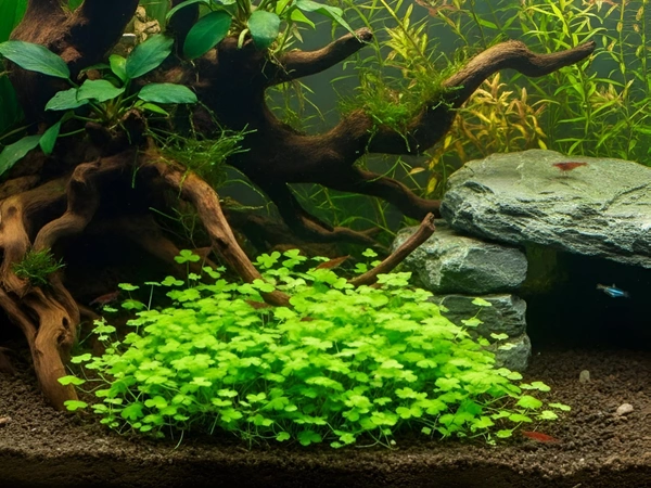 Aquarium Plants Hydrocotyle Tripartita Japan Live Aquarium Plant Compact Foreground Carpet Plant - 1 Pack