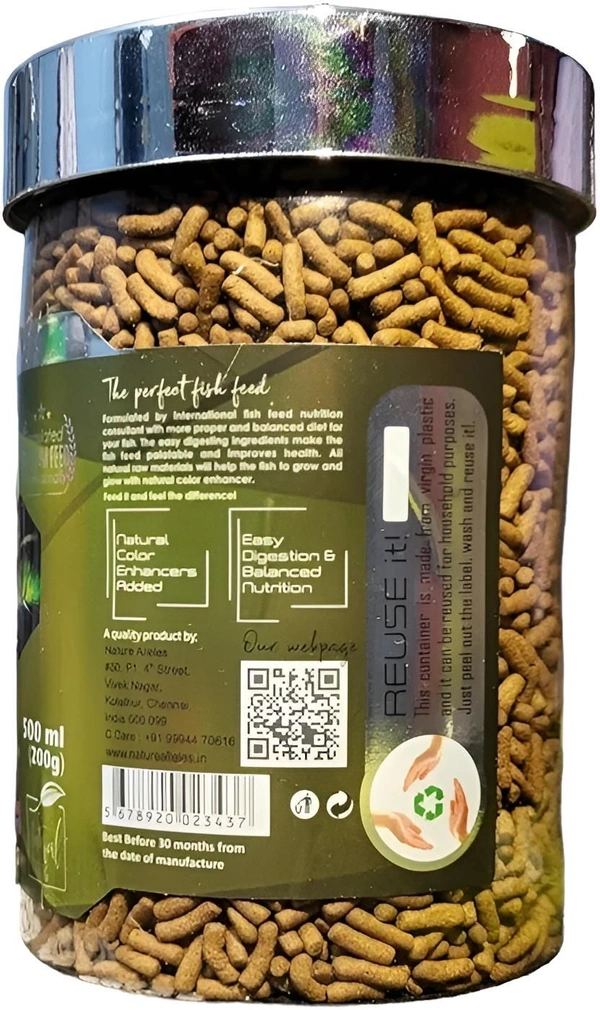 WA AROWANA NUTRI STICKS | FOOD FOR AROWANA FISH | 200GM/500ML  - 200 GM
