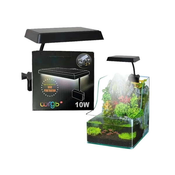 Blue Pet Aquarium & Terrarium LED Light 10W | Blue Pet Flat Nano S3 WRGB  – Full Spectrum High Penetration Plant Growth Lamp - 10 Watt