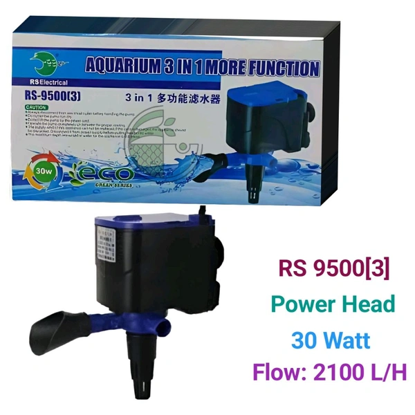 RS-9500[3] Aquarium Power Head – 30W | 3-in-1 Multi-Function Filter | 2100 L/H High Flow Pump - RS-9500[3]/30W