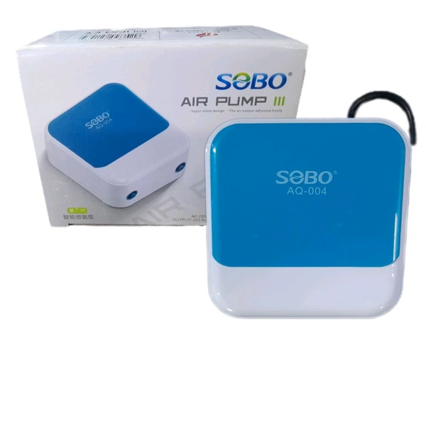 SOBO AQ 004 Aquarium Air Pump – Silent & Efficient Oxygen Pump for Fish Tanks - AQ 004