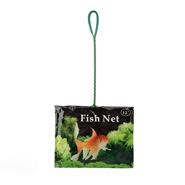Fish Catching Net For Aquarium Purposes  - 12 Inch, Green