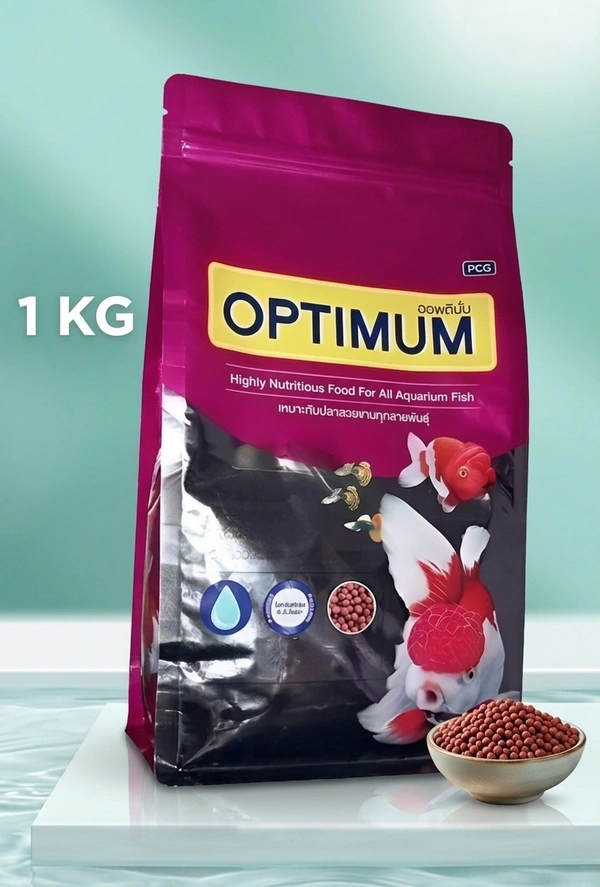 PCG Optimum Optimum Fish Food 1kg – Premium Mini Pellet Feed for All Aquarium Fish - 1KG