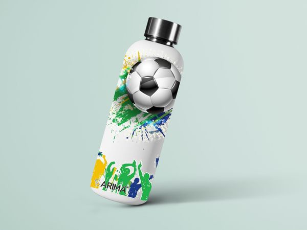 ARIMA 980ml Arima UV & 3D Printed - Football Sparkles - White - WHITE, https://youtu.be/Dgdem09WjXg, 0.32