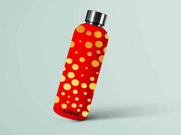 ARIMA 980ml Arima UV & 3D Printed - Gold Dots - Red - RED, https://youtu.be/Dgdem09WjXg, 0.32