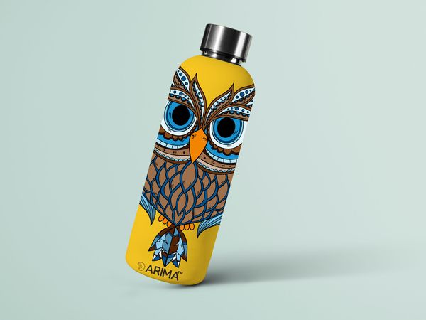 ARIMA 980ml Arima UV & 3D Printed - Owl - Yellow - YELLOW, https://youtu.be/Dgdem09WjXg, 0.32