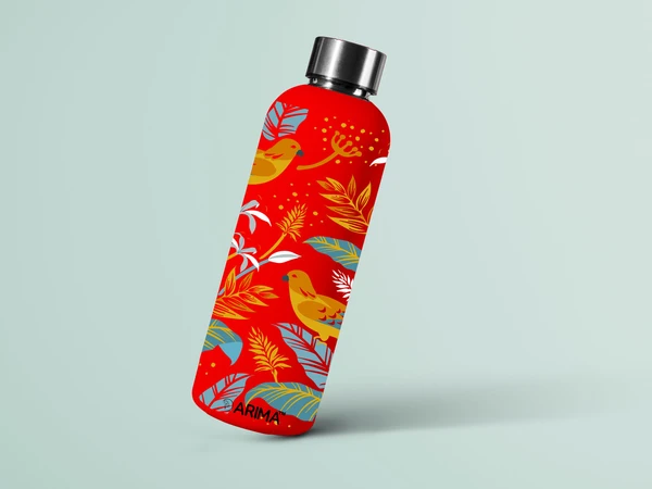 ARIMA 980ml Arima UV & 3D Printed - Parrot on Flowers - Red - RED, https://youtu.be/Dgdem09WjXg, 0.32