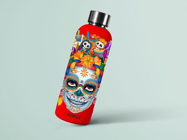 ARIMA 980ml Arima UV & 3D Printed - Skull Face - Red - RED, https://youtu.be/Dgdem09WjXg, 0.32