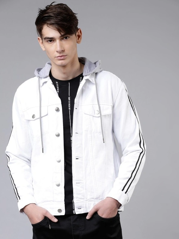 HIGHLANDER Full Sleeve Colorblock Men Jacket - M, White