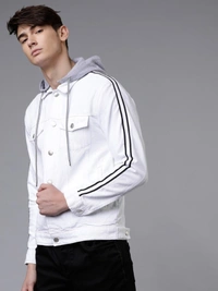 HIGHLANDER Full Sleeve Colorblock Men Jacket - M, White