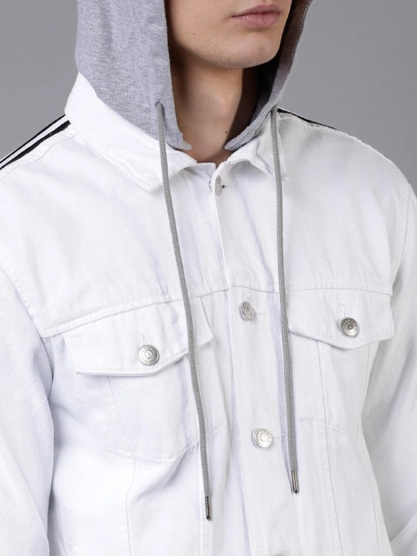 HIGHLANDER Full Sleeve Colorblock Men Jacket - M, White