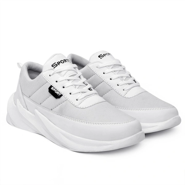 Kraasa Shark-41 Sneakers For Men - 7, White