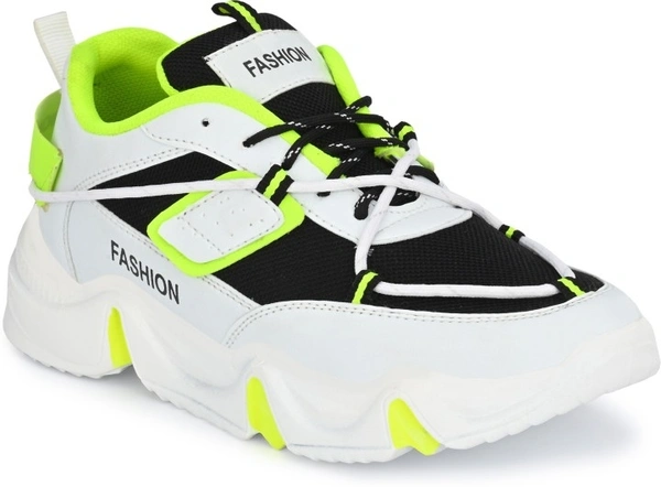 RODDICK SHOES Fashion Outdoor Canvas Casual Light Weight Lace-up Evening Walk Running Shoes For Men Sneakers For Men - White & Green, 8