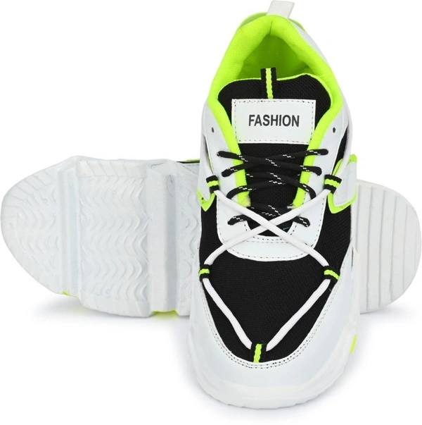 RODDICK SHOES Fashion Outdoor Canvas Casual Light Weight Lace-up Evening Walk Running Shoes For Men Sneakers For Men - 9, White & Green