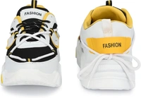 RODDICK SHOES Fashion Outdoor Canvas Casual Light Weight Lace-up Evening Walk Running Shoes For Men Sneakers For Men - 8, White & Yellow