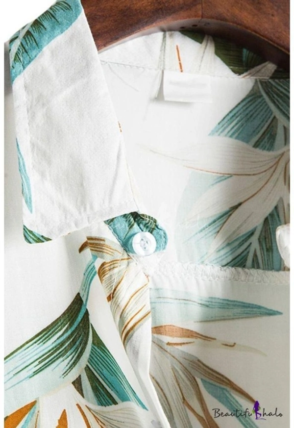 Men Printed Casual White Shirt - L, White, FREE Delivery
