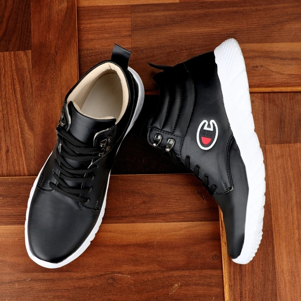 FKIZKO Stylish Sneakers || Running || Boots For Men - 9, Black, ₹44/-