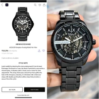 Armani Exchange Z-Black Open Heart Series