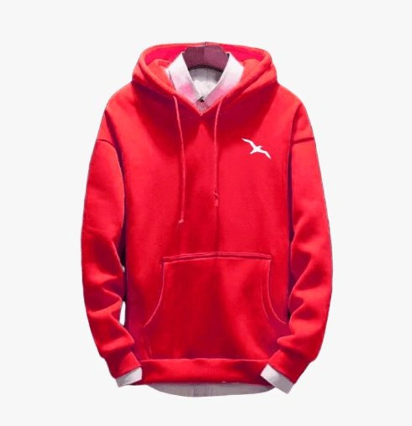 Solid Hoodie - Red, M