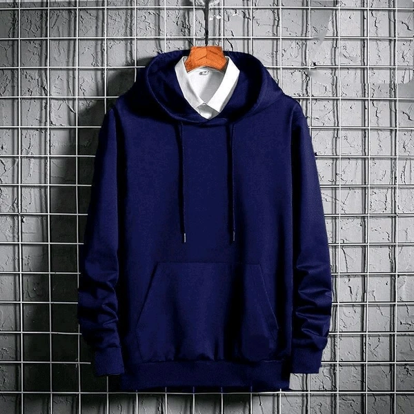 Solid Hoodie - Dark Blue, XL
